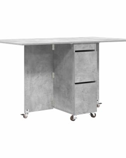 Étkezőasztal 2 pcs 140 x 80 x 77 cm szerelt fa betonszürke