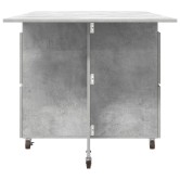 Étkezőasztal 2 pcs 140 x 80 x 77 cm szerelt fa betonszürke