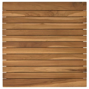 Asztallap 50 x 50 x 3,5 cm négyzet tömör teakfa természetes