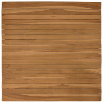 Asztallap 70 x 70 x 3,5 cm négyzet tömör teakfa természetes