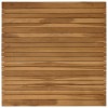 Asztallap 80 x 80 x 3,5 cm négyzet tömör teakfa természetes