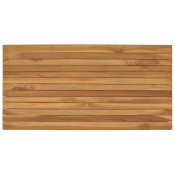 Asztallap 100 x 50 x 3,5 cm négyszögletes tömör teakfa