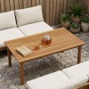 Asztallap 110 x 55 x 3,5 cm négyszögletes tömör teakfa