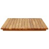 Asztallap 110 x 55 x 3,5 cm négyszögletes tömör teakfa