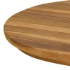 Asztallap 90 x 45 x 3,5 cm ovális tömör teakfa természetes