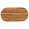 Asztallap 90 x 45 x 3,5 cm ovális tömör teakfa természetes