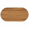 Asztallap 100 x 50 x 3,5 cm ovális tömör teakfa természetes
