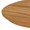 Asztallap 110 x 55 x 3,5 cm ovális tömör teakfa természetes