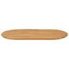 Asztallap 110 x 55 x 3,5 cm ovális tömör teakfa természetes