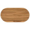 Asztallap 110 x 55 x 3,5 cm ovális tömör teakfa természetes