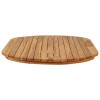 Asztallap 110 x 55 x 3,5 cm ovális tömör teakfa természetes