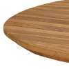 Asztallap 120 x 70 x 3,5 cm ovális tömör teakfa természetes