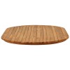 Asztallap 120 x 70 x 3,5 cm ovális tömör teakfa természetes