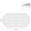 Asztallap 120 x 70 x 3,5 cm ovális tömör teakfa természetes