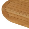 Asztallap 80 x 40 x 2,5 cm ovális tömör teakfa természetes