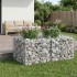 Gabion emelt ágy ezüst 100 x 100 x 60 cm horganyzott acél