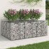 Gabion emelt ágy ezüst 150 x 100 x 60 cm horganyzott acél