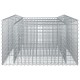 Gabion emelt ágy ezüst 150 x 100 x 60 cm horganyzott acél