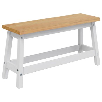Vidaxl étkező pad ekai fehér 91,5 x 29 x 45,5 cm tömör fenyőfa