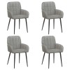 Étkező székek 4 pcs bársony világosszürke 57 x 50 x 85 cm