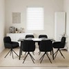 Forgós étkezős székek 6 pcs műbőr fekete 59 x 59,5 x 90 cm