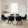Forgós étkezős székek 6 pcs műbőr fekete 59 x 59,5 x 90 cm