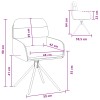 Forgós étkezős székek 6 pcs műbőr fekete 59 x 59,5 x 90 cm