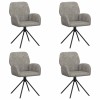 Forgós étkezős székek 4 pcs műsuede bőr világosszürke