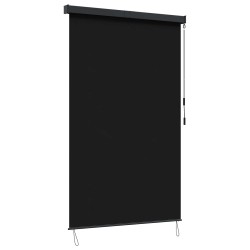 Roletta fekete 60 x 250 cm szövet és alumínium