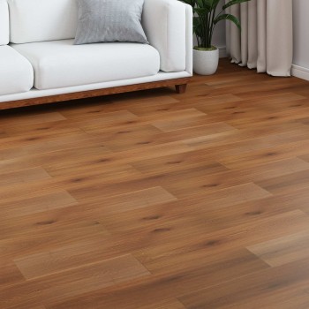 Laminált padló 5 pcs aranysárga 101 x 20 x 0,8 cm szerelt fa