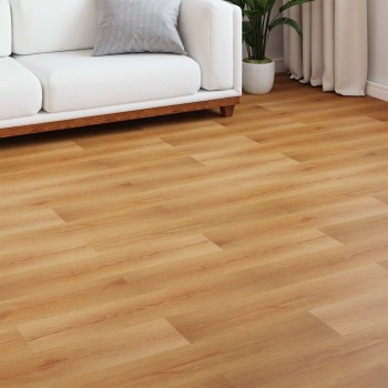 Laminált padló 15 pcs világos bézs 101 x 20 x 0,8 cm szerelt fa