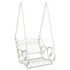 Hinta pad acél 71 x 75 x 59 cm antik fehér