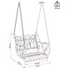 Hinta pad acél 71 x 75 x 59 cm antik fehér