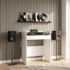Dj asztal fehér 102 x 45 x 102 cm szerelt fa