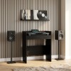 Dj asztal fekete tölgy 102 x 45 x 102 cm szerelt fa