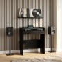 Dj asztal fekete tölgy 102 x 45 x 102 cm szerelt fa