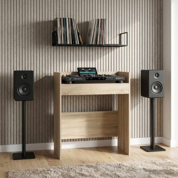 Dj asztal sonoma tölgy 102 x 45 x 102 cm szerelt fa
