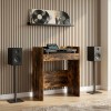 Dj asztal füstös tölgy 102 x 45 x 102 cm szerelt fa