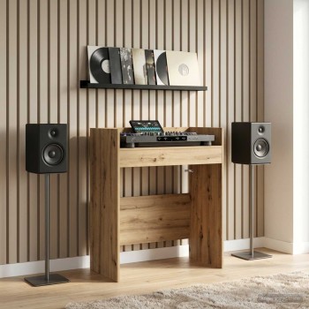 Dj asztal kézműves tölgy 82 x 45 x 102 cm szerelt fa