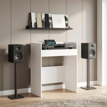 Dj asztal fehér 62 x 45 x 102 cm szerelt fa