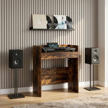 Dj asztal füstös tölgy 62 x 45 x 102 cm szerelt fa