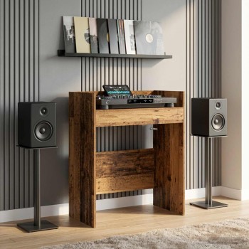 Dj asztal antik fa 62 x 45 x 102 cm szerelt fa