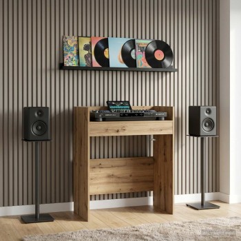 Dj asztal kézműves tölgy 62 x 45 x 102 cm szerelt fa
