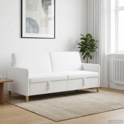 Tárolós kanapé fehér 192 x 78 x 87 cm poliészter