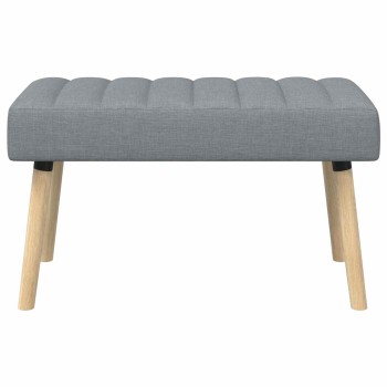 Csatorna-parnás pad világosszürke 80 x 40 x 46 cm szövet
