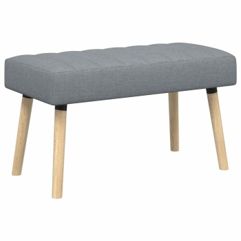 Csatorna-parnás pad világosszürke 80 x 40 x 46 cm szövet