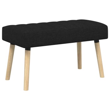 Csatorna-parnás pad fekete 80 x 40 x 46 cm szövet