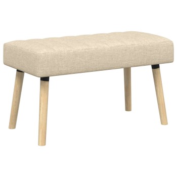 Csatorna-parnás pad krémszínű 80 x 40 x 46 cm szövet