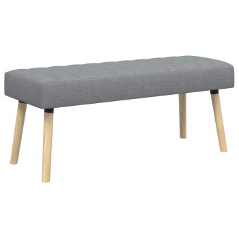 Csatorna-parnás pad világosszürke 110 x 40 x 46 cm szövet