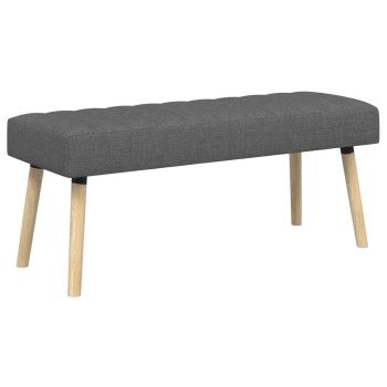 Csatorna-parnás pad sötétszürke 110 x 40 x 46 cm szövet